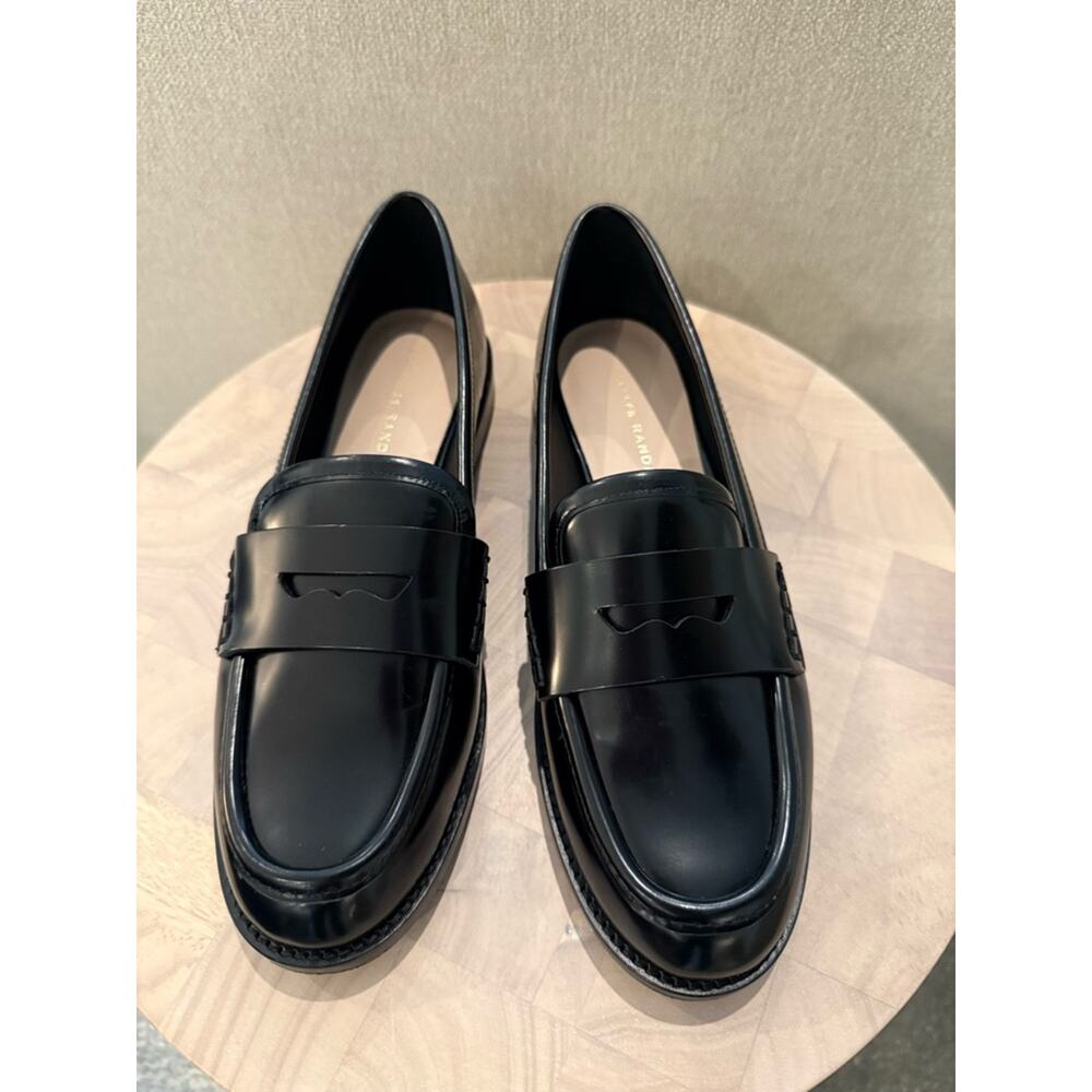 NEW Loeffler Randall Rachel Black Leather Loafers Size 7.5 - Picture 4 of 12